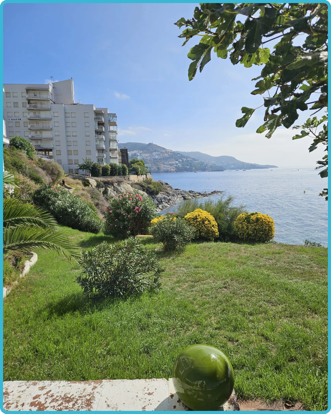 Sea view from the residence in Rosas